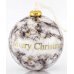 Χριστουγεννιάτικη Πορσελάνινη Χειροποίητη Μπάλα με "Marry Christmas" (10cm)